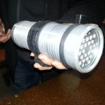 Bogdan shows me his stupidly high powered dive light.